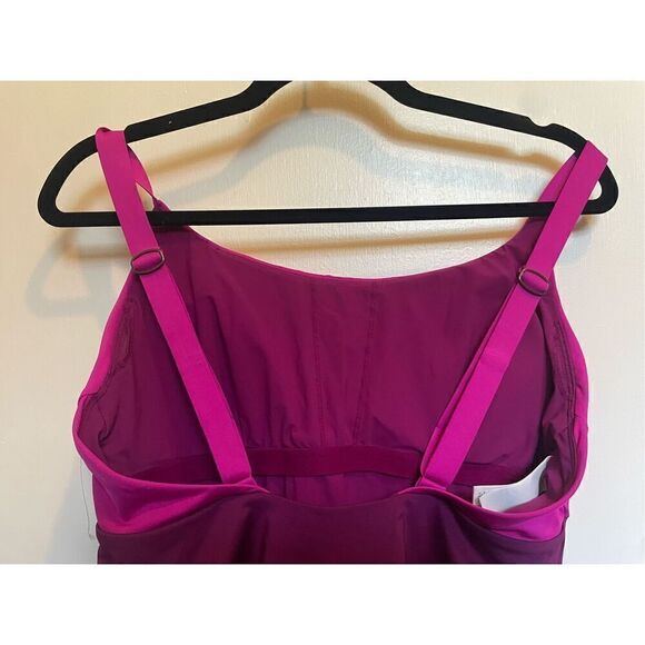 Athleta Coastline Colorblock Swimsuit In Electric Fuchsia size L - Picture 16 of 16